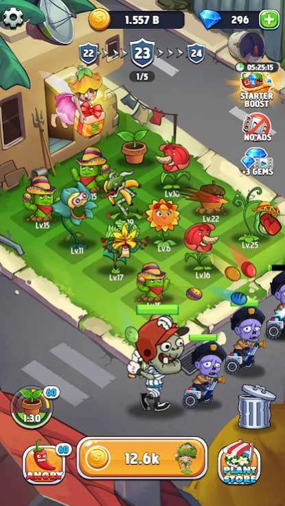 合并植物僵尸防御apk中文手机版（Merge Plants）图片1